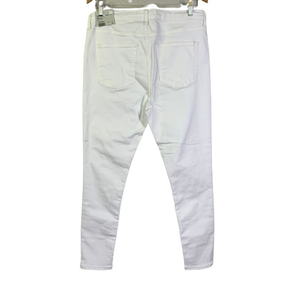 TOPSHOP White Jamie Moto High Waist Ankle Grazer Jeans - NWT - Picture 7 of 11